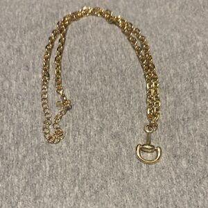 Treasure Jewels Gold Chain Necklace with D-Ring Pendant -  Horse Bit necklace
